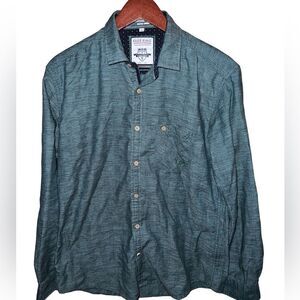 Killer Jeans dark green long sleeved button front casual shirt men’s size large